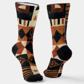Verticaal ontwerp met African Elements Crew Sokken (Gebogen)