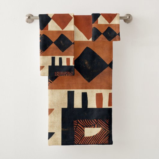Verticaal ontwerp met Afrikaanse elementen Bad Handdoek (Insitu)