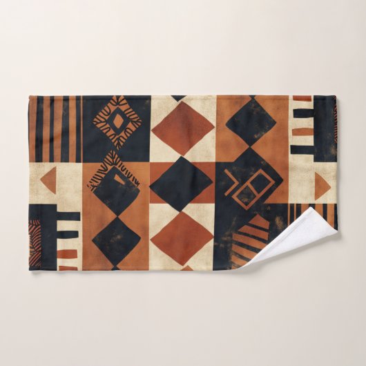 Verticaal ontwerp met Afrikaanse elementen Bad Handdoek (Handdoek)