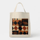 Verticaal ontwerp met Afrikaanse elementen Tote Bag (Achterkant)
