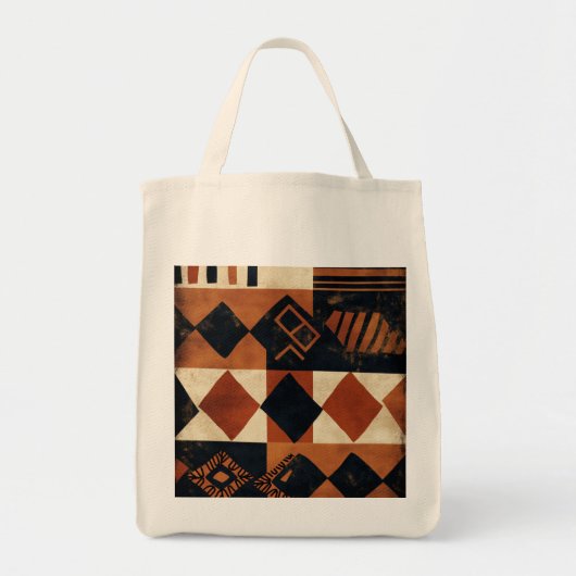 Verticaal ontwerp met Afrikaanse elementen Tote Bag (Voorkant)