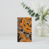 verticaal oranje uiteinde visitekaartje (Staand voorkant)