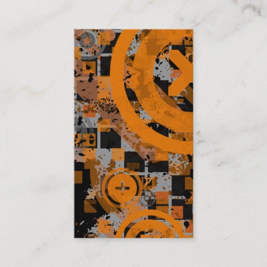 verticaal oranje uiteinde visitekaartje (Voorkant)