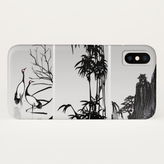 Verticaal Oriental Scroll Case-Mate iPhone Case (Achterkant (horizontaal))