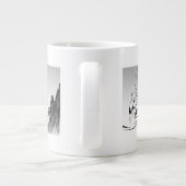 Verticaal Oriental Scroll Grote Koffiekop (Achterkant)