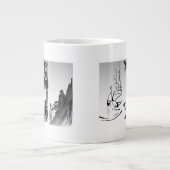 Verticaal Oriental Scroll Grote Koffiekop (Voorkant)