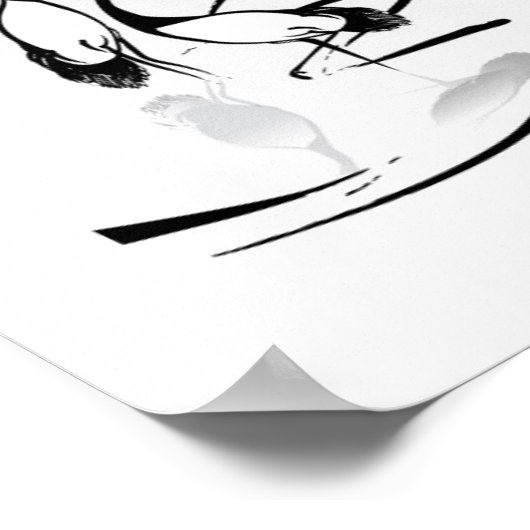 Verticaal Oriental Scroll Poster (Hoek)