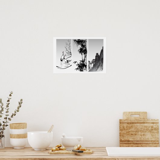 Verticaal Oriental Scroll Poster (Keuken)