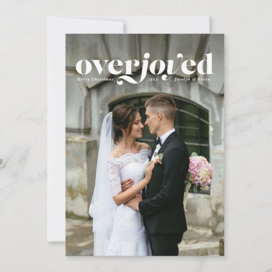 Verticaal overjoed feestdagenkaart (Voorkant)