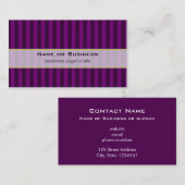 Verticaal Paars striped patroon Visitekaartje (Voorkant / Achterkant)