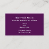 Verticaal Paars striped patroon Visitekaartje (Achterkant)