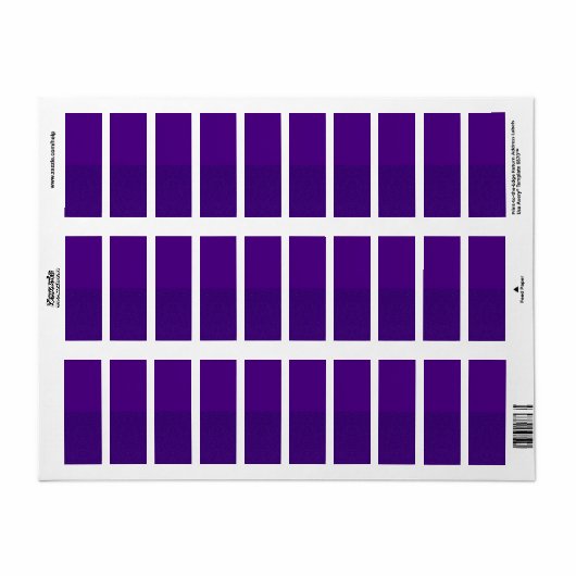 Verticaal Paarse gradiëntlabel – Aangepast Etiket (Full Sheet)