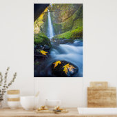 Verticaal panorama-uitzicht van tunnelHerfsten Poster (Keuken)