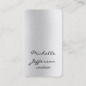 Verticaal Plain Grey Uniek Persoonlijk Visitekaartje (Voorkant)