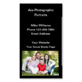 Verticaal portretfotograaf magnetisch visitekaartje (Voorkant Verticaal)