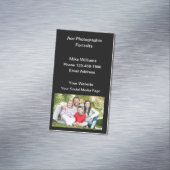 Verticaal portretfotograaf magnetisch visitekaartje (Voorbeeld)