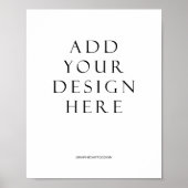 Verticaal Poster afdrukken Upload uw ontwerp (Voorkant)