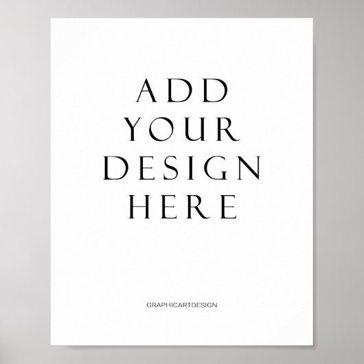 Verticaal Poster afdrukken Upload uw ontwerp (Voorkant)