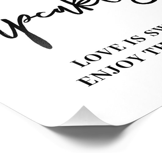 Verticaal poster van cupcakes bruiloft (Hoek)