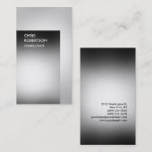 Verticaal Professioneel Grijze Streep Visitekaartj Visitekaartje (Voorkant / Achterkant)