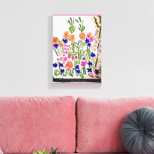 Verticaal regelingsPremium - Verpakt canvas Afdruk (Insitu (Woonkamer))