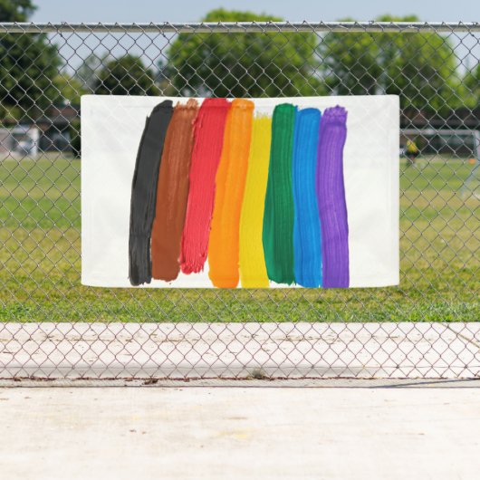 Verticaal regenboog spandoek (Insitu)