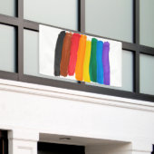 Verticaal regenboog spandoek (Buitenkant Gebouw)