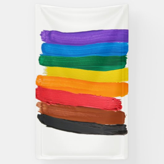 Verticaal regenboog spandoek (Verticaal)
