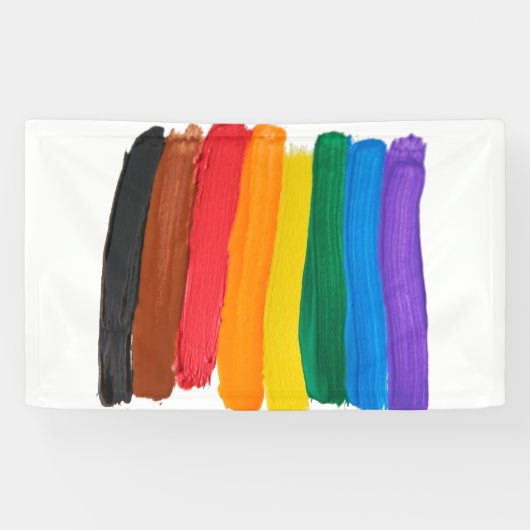 Verticaal regenboog spandoek (Horizontaal)