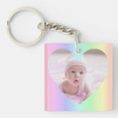 Verticaal regenbooghart, twee foto-Sleutelhanger Sleutelhanger (Voorkant)