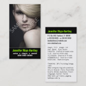 Verticaal resultaat en kop van uitvoerders visitekaartje (Voorkant / Achterkant)