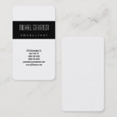 Verticaal rond - zwart Visitekaartje hoek (Voorkant / Achterkant)