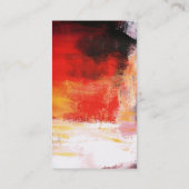 Verticaal rood Abstract monogram Visitekaartje (Achterkant)