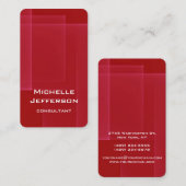 Verticaal rood - Abstract, stijlvol tiendy Visitekaartje (Voorkant / Achterkant)