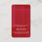 Verticaal rood - Abstract, stijlvol tiendy Visitekaartje (Achterkant)