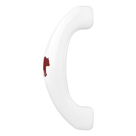 Verticaal rood Beer Keramische Kastgreep (Zijkant)