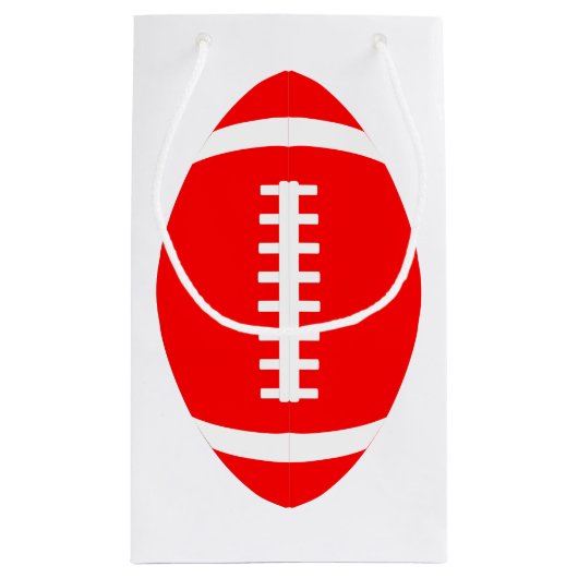 Verticaal rood Football Gift Bag voor speler of co Klein Cadeauzakje (Achterkant)