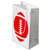 Verticaal rood Football Gift Bag voor speler of co Klein Cadeauzakje (Achterkant Gekanteld)
