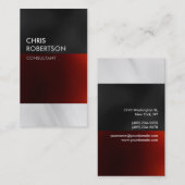 Verticaal rood grijs aantrekkelijk Visitekaartje (Voorkant / Achterkant)