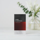 Verticaal rood grijs aantrekkelijk Visitekaartje (Staand voorkant)