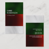 Verticaal rood grijs aantrekkelijk Visitekaartje (Voorkant / Achterkant)