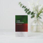 Verticaal rood grijs aantrekkelijk Visitekaartje (Staand voorkant)