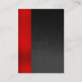 Verticaal rood grijs patroon professioneel uniek visitekaartje (Achterkant)