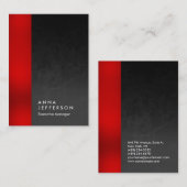 Verticaal rood grijs patroon, professioneel vlak visitekaartje