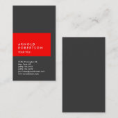Verticaal rood grijs professioneel Visitekaartje (Voorkant / Achterkant)