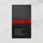 Verticaal rood grijs zwart patroon, professionele visitekaartje (Achterkant)