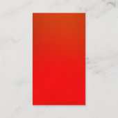 Verticaal rood oranje monogram visitekaartje (Achterkant)