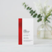 Verticaal rood streep wit creatief Visitekaartje (Staand voorkant)