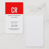Verticaal rood strepe achtergrondse Visitekaartje (Voorkant / Achterkant)