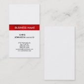 Verticaal rood wit Creative Trendy Visitekaartje (Voorkant / Achterkant)